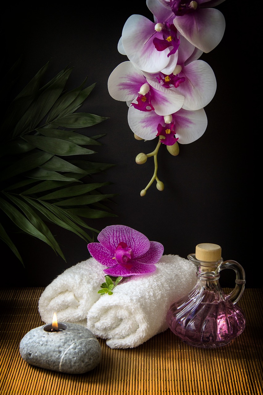 wellness, carafe, towels